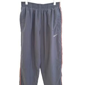 Nike Dri-FIT Men's Dark Grey Orange side Stripes Athletic Track Pants - Size L